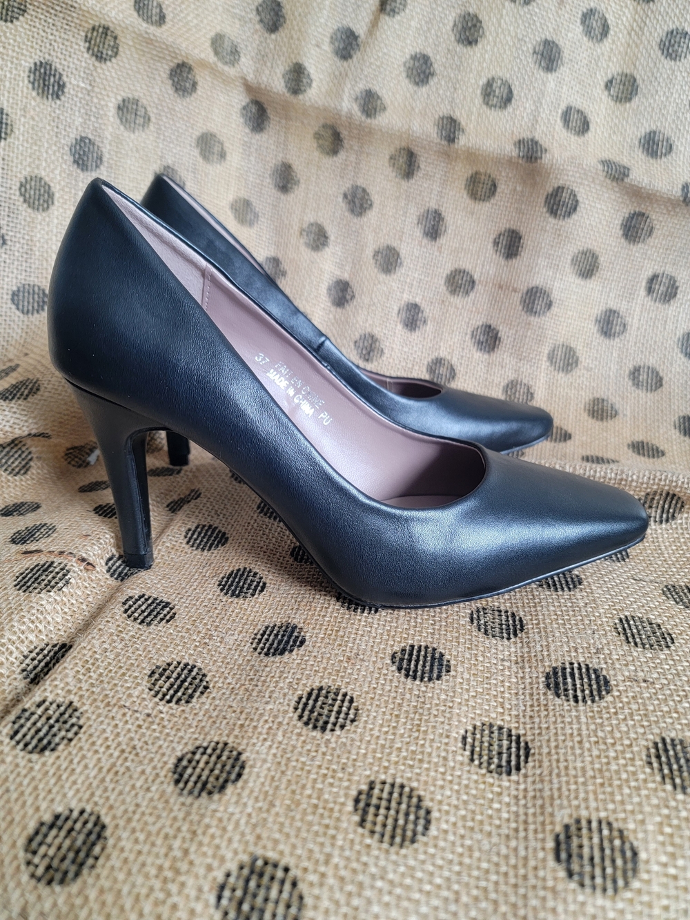 Matt & Nat Black Pointed-Toe High Heel Pumps